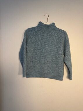 Harley of Scotland Kids 100% Lambswool Sweater Made in Scotland XL Blue